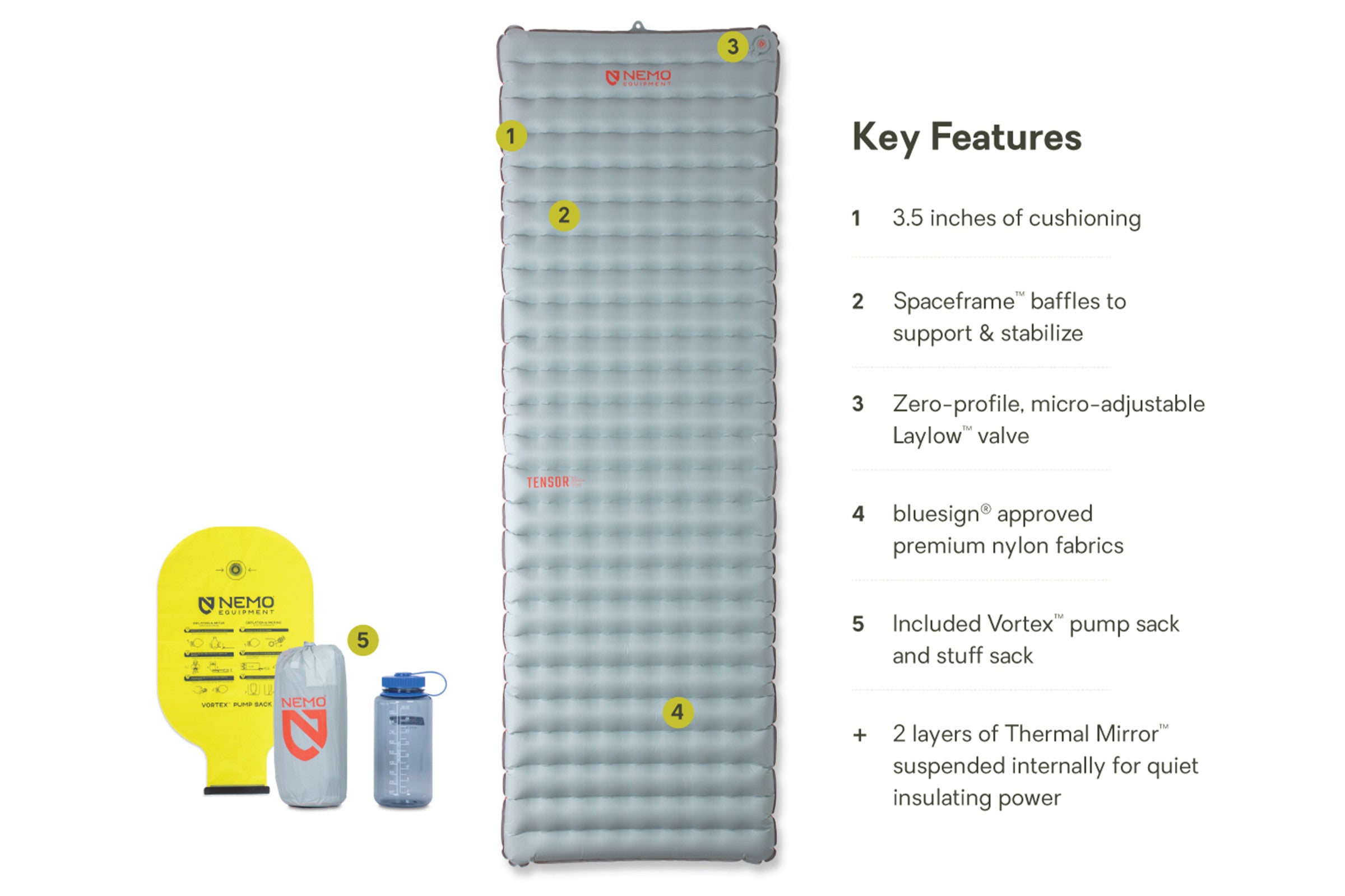 NEMO TENSOR ALL SEASON long wide ロングワイド Tensor™ All-Season Ultralight Insulated Sleeping Pad | NEMO